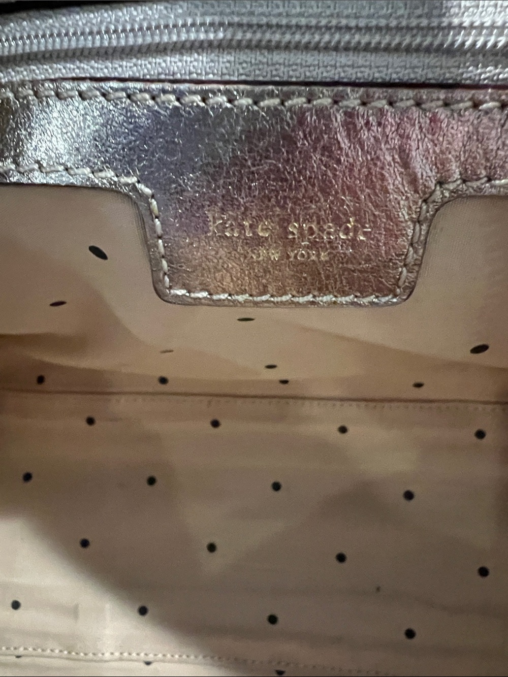 kate spade Yellow Perforated Tote with Metallic Trim - Picture 16 of 17